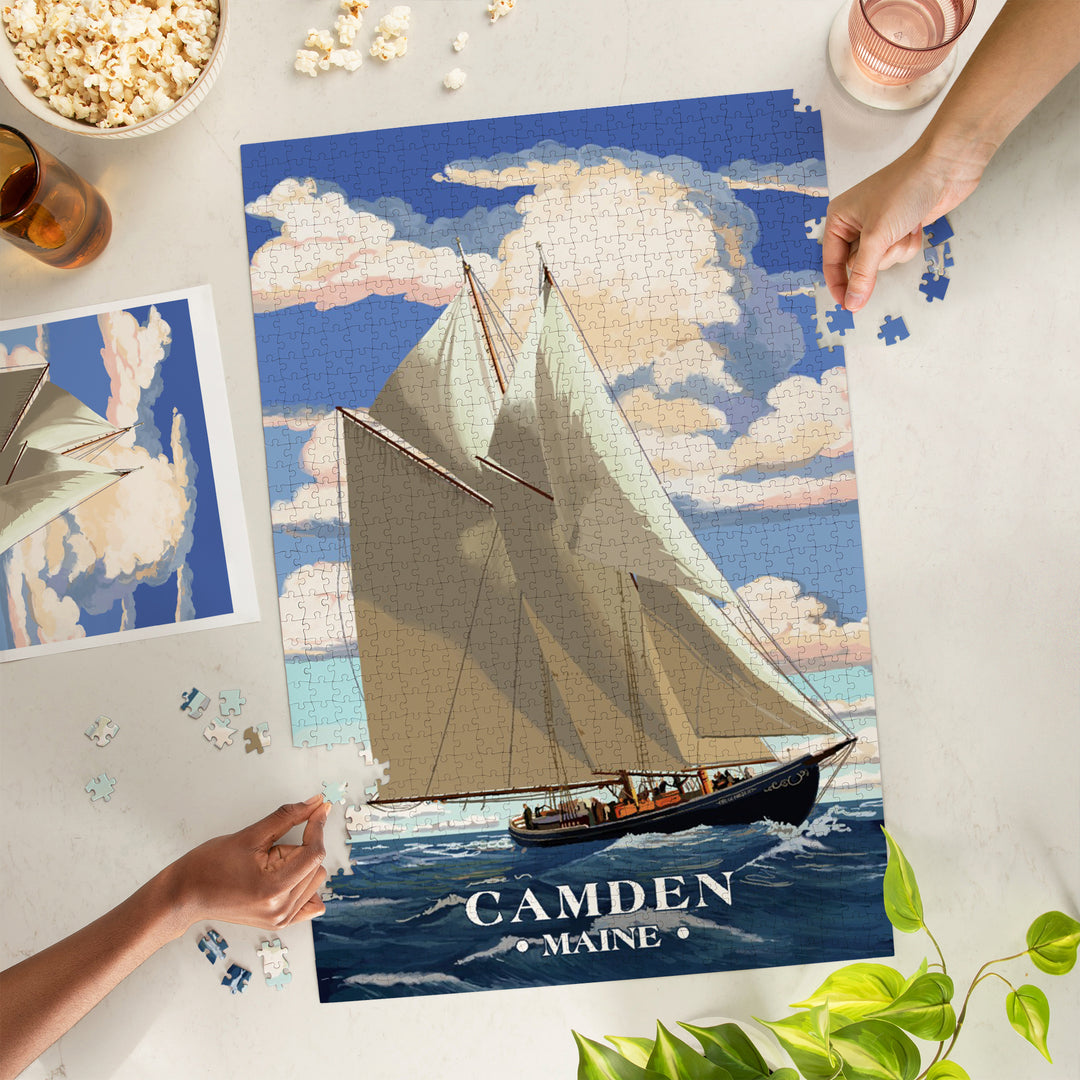 Camden, Maine, Bluenose II, Jigsaw Puzzle Puzzle Lantern Press 