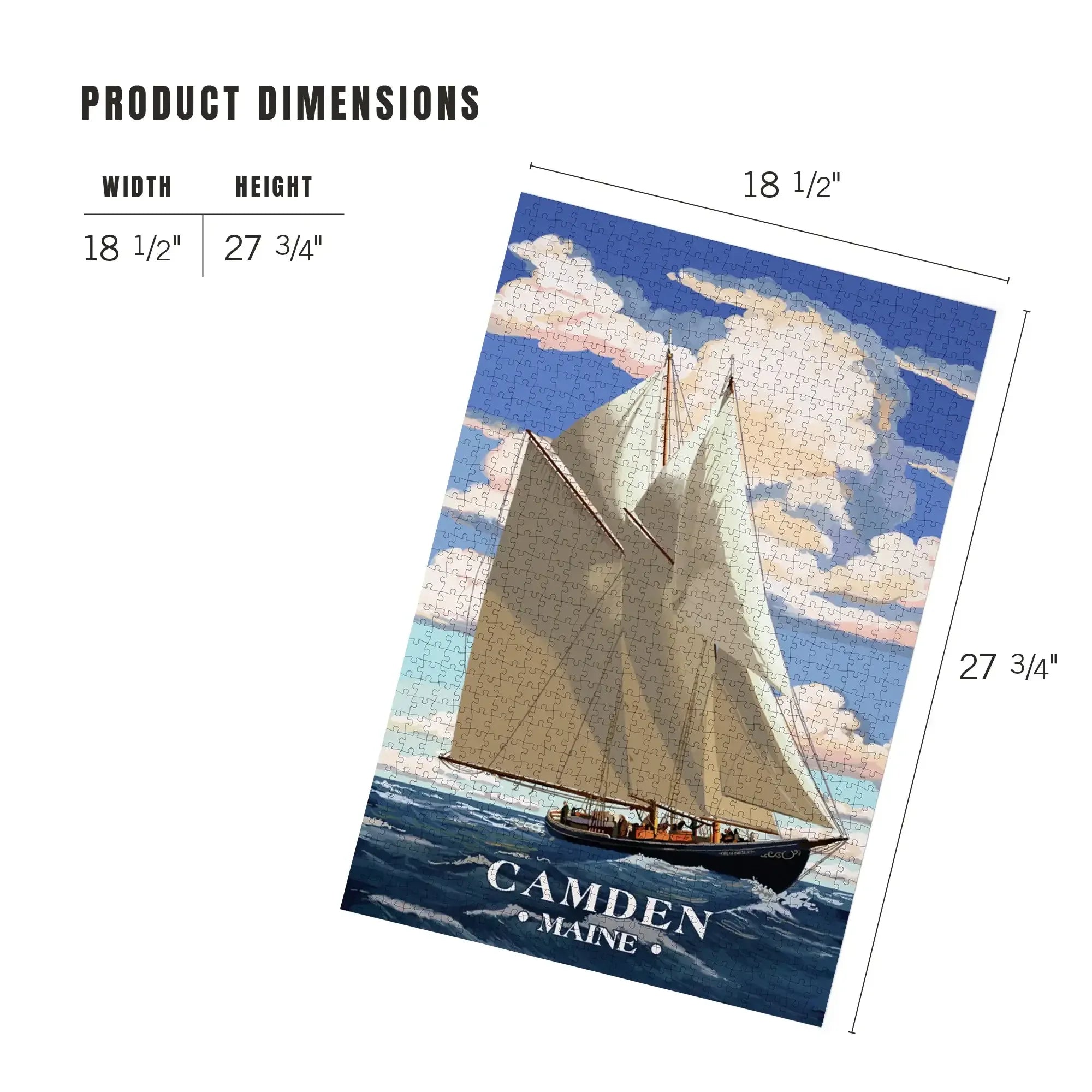 Camden, Maine, Bluenose II, 1000 piece jigsaw puzzle – Lantern Press
