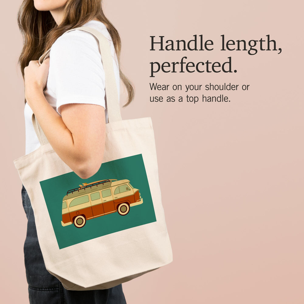 Camper Van, Geometric, Tote Bag Totes Lantern Press 