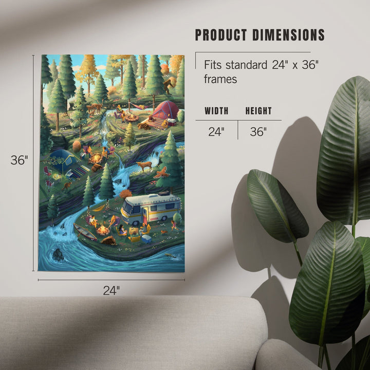 Camping Enjoyment, Art & Giclee Prints Art Lantern Press 