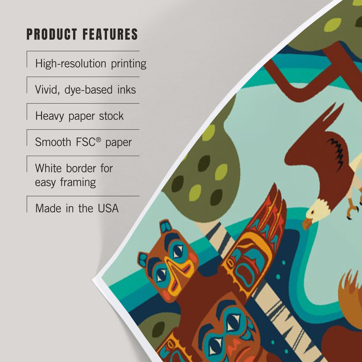 Canada, Animals, Geometric, Art & Giclee Prints Art Lantern Press 