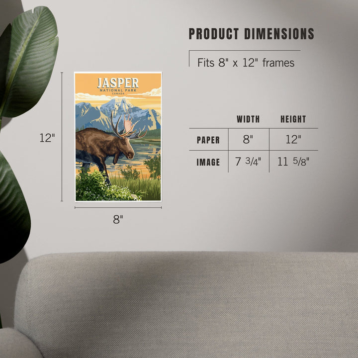 Canada, Jasper National Park, Moose, Painterly, Art & Giclee Prints Art Lantern Press 