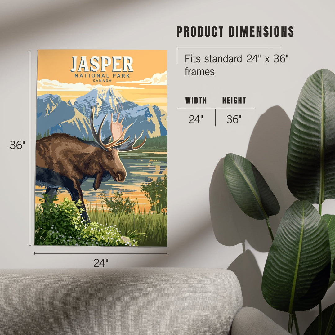 Canada, Jasper National Park, Moose, Painterly, Art & Giclee Prints Art Lantern Press 