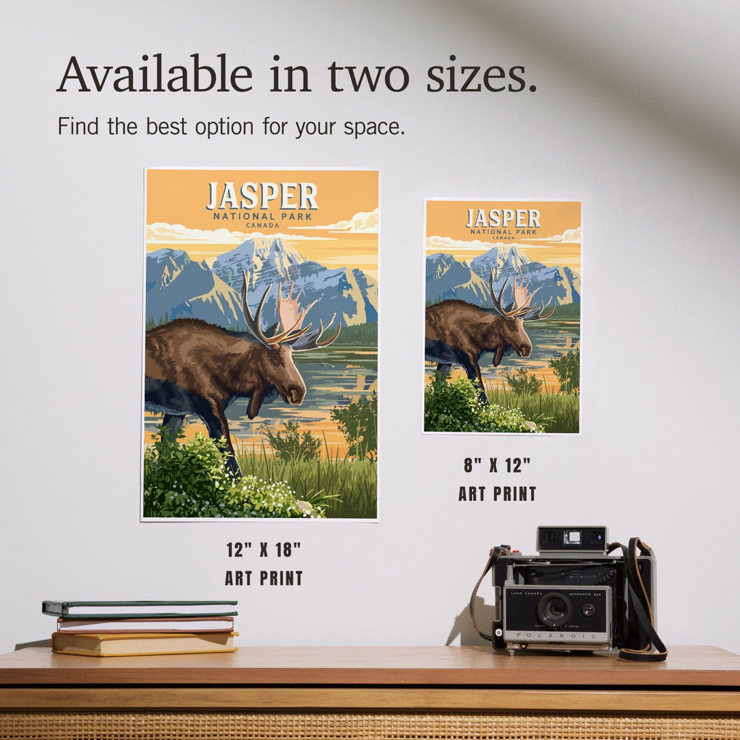 Canada, Jasper National Park, Moose, Painterly, Art & Giclee Prints Art Lantern Press 