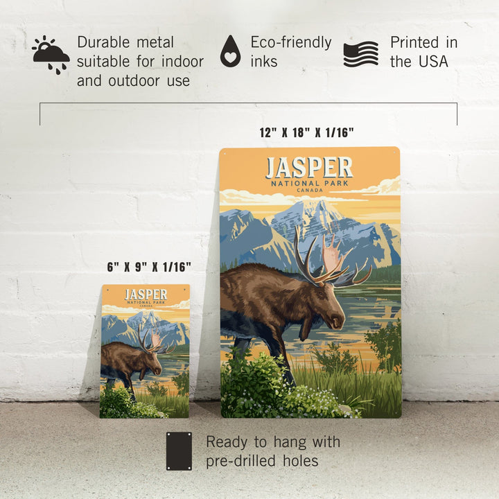 Canada, Jasper National Park, Moose, Painterly, Metal Signs Metal Lantern Press 