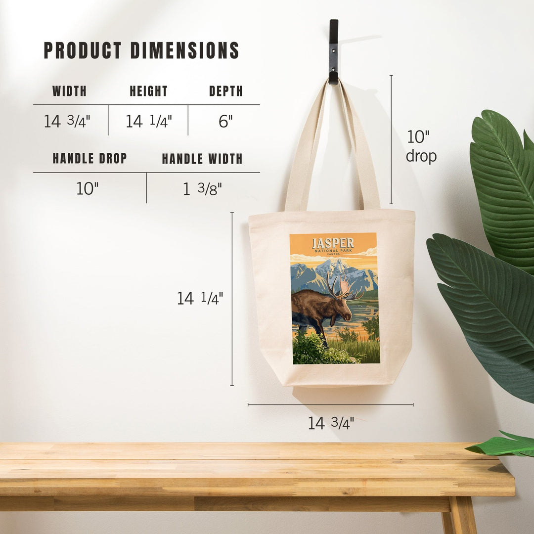 Canada, Jasper National Park, Moose, Painterly, Tote Bag Totes Lantern Press 