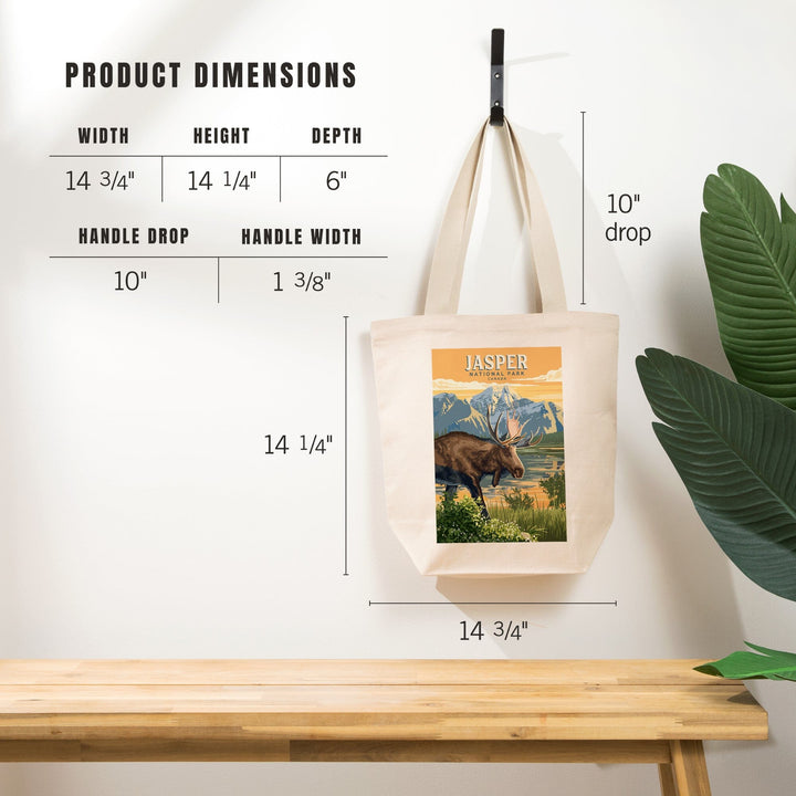 Canada, Jasper National Park, Moose, Painterly, Tote Bag Totes Lantern Press 