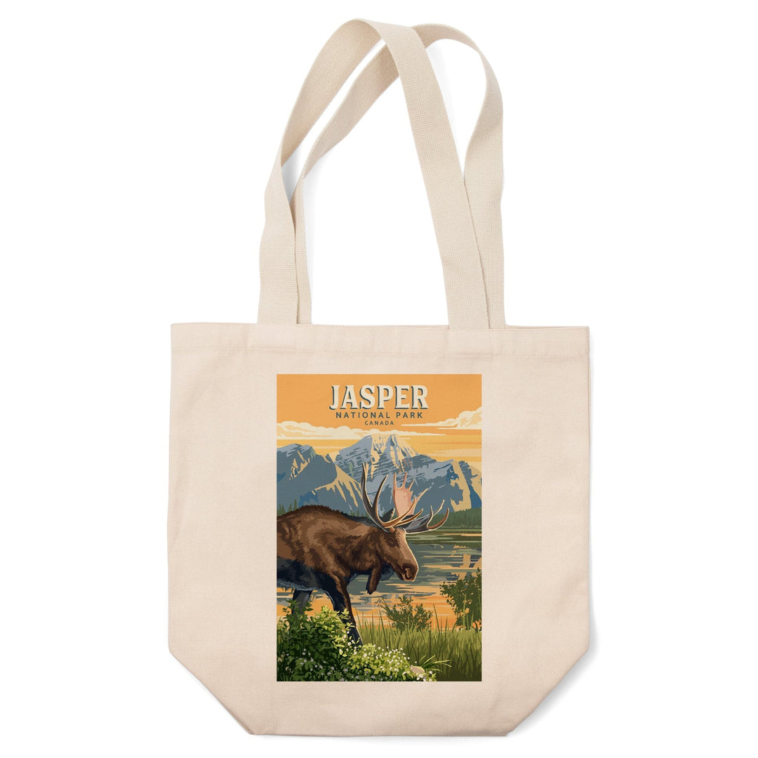 Canada, Jasper National Park, Moose, Painterly, Tote Bag Totes Lantern Press 