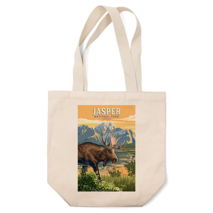 Canada, Jasper National Park, Moose, Painterly, Tote Bag Totes Lantern Press 