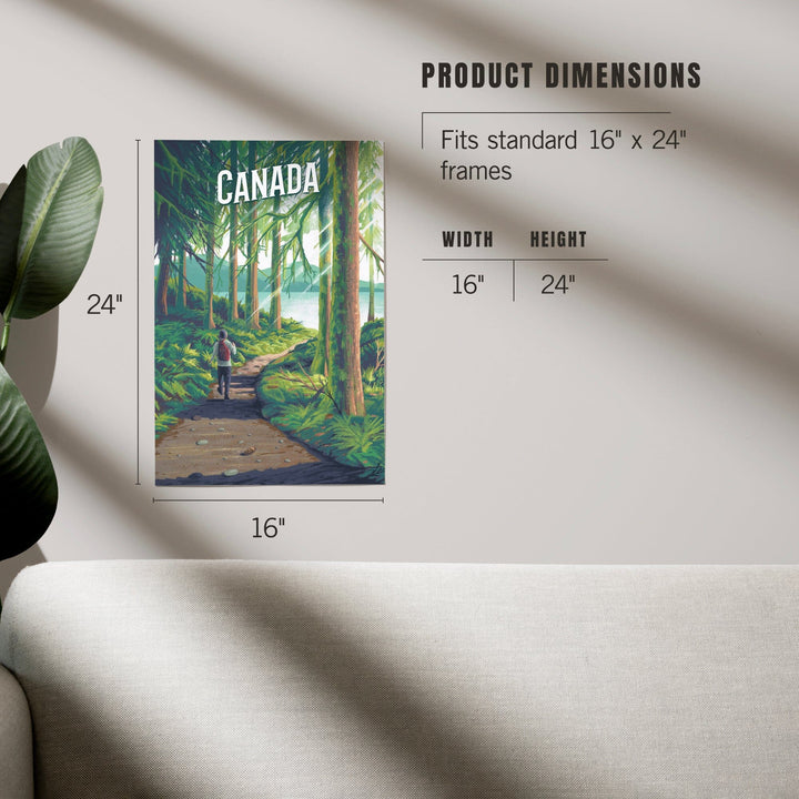 Canada, Walk in the Woods, Day Hike, Art & Giclee Prints Art Lantern Press 