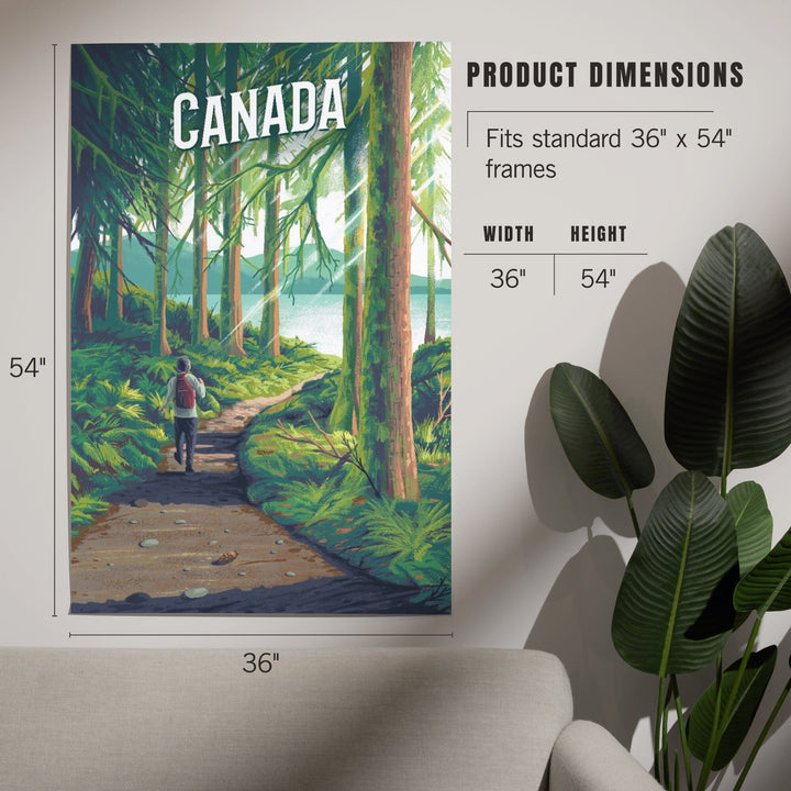 Canada, Walk in the Woods, Day Hike, Art & Giclee Prints Art Lantern Press 