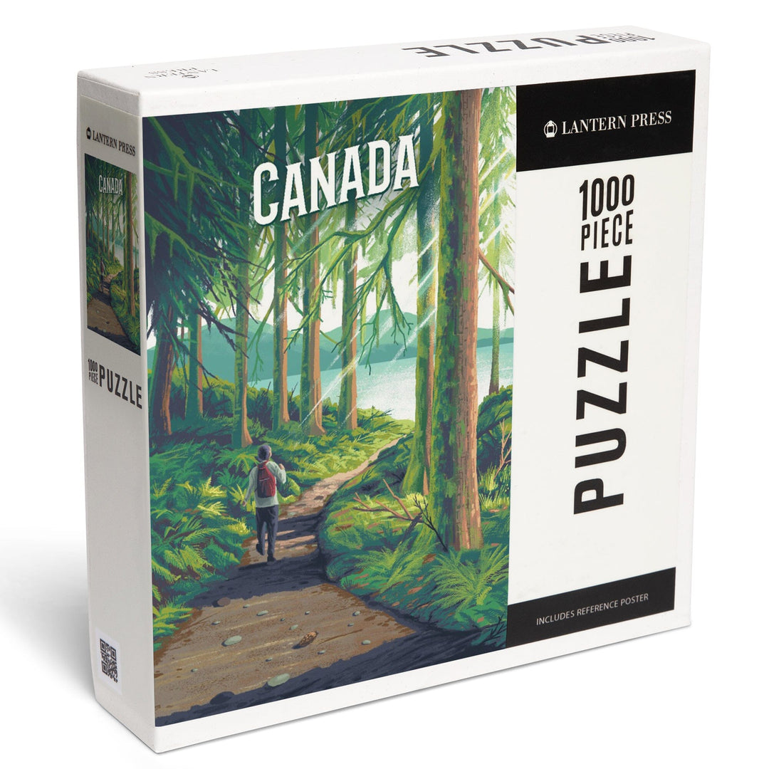 Canada, Walk in the Woods, Day Hike, Jigsaw Puzzle Puzzle Lantern Press 