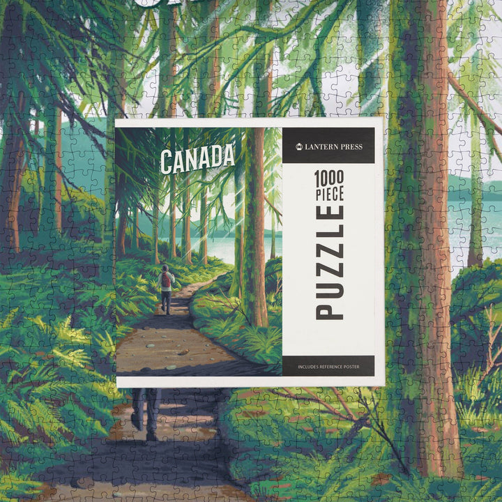 Canada, Walk in the Woods, Day Hike, Jigsaw Puzzle Puzzle Lantern Press 