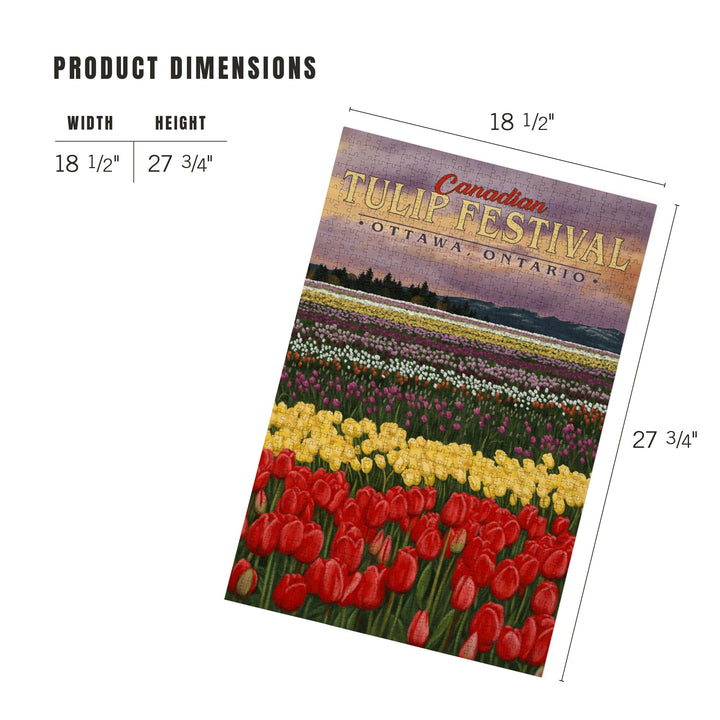 Canadian Tulip Festival, Tulip Fields, Jigsaw Puzzle Puzzle Lantern Press 