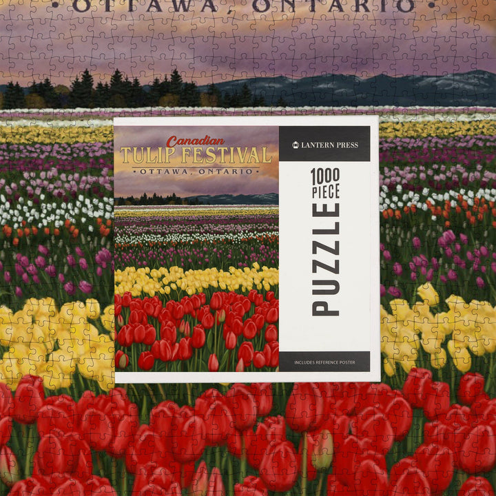 Canadian Tulip Festival, Tulip Fields, Jigsaw Puzzle Puzzle Lantern Press 