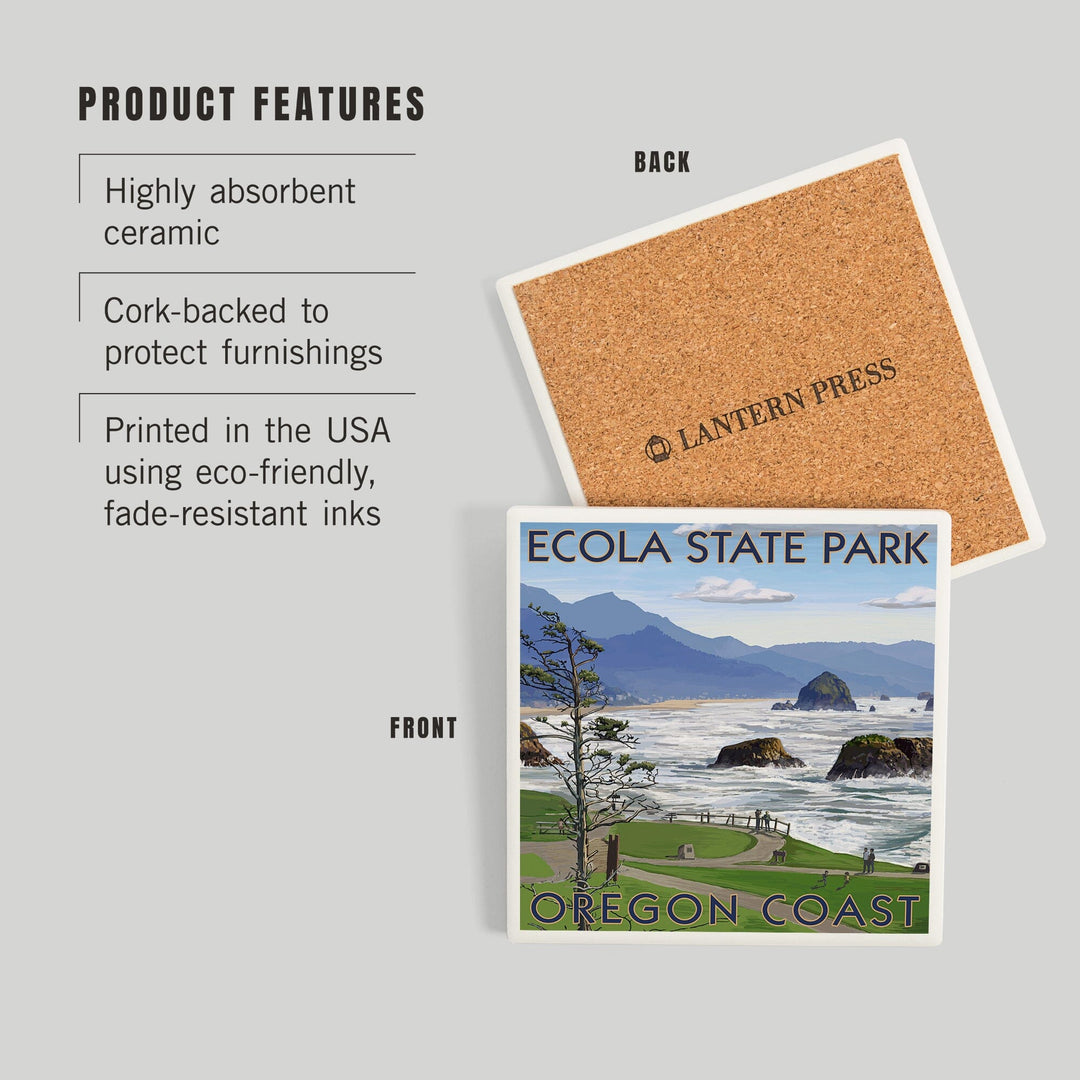 Cannon Beach from Ecola Park, Oregon, Coasters Coasters Lantern Press 