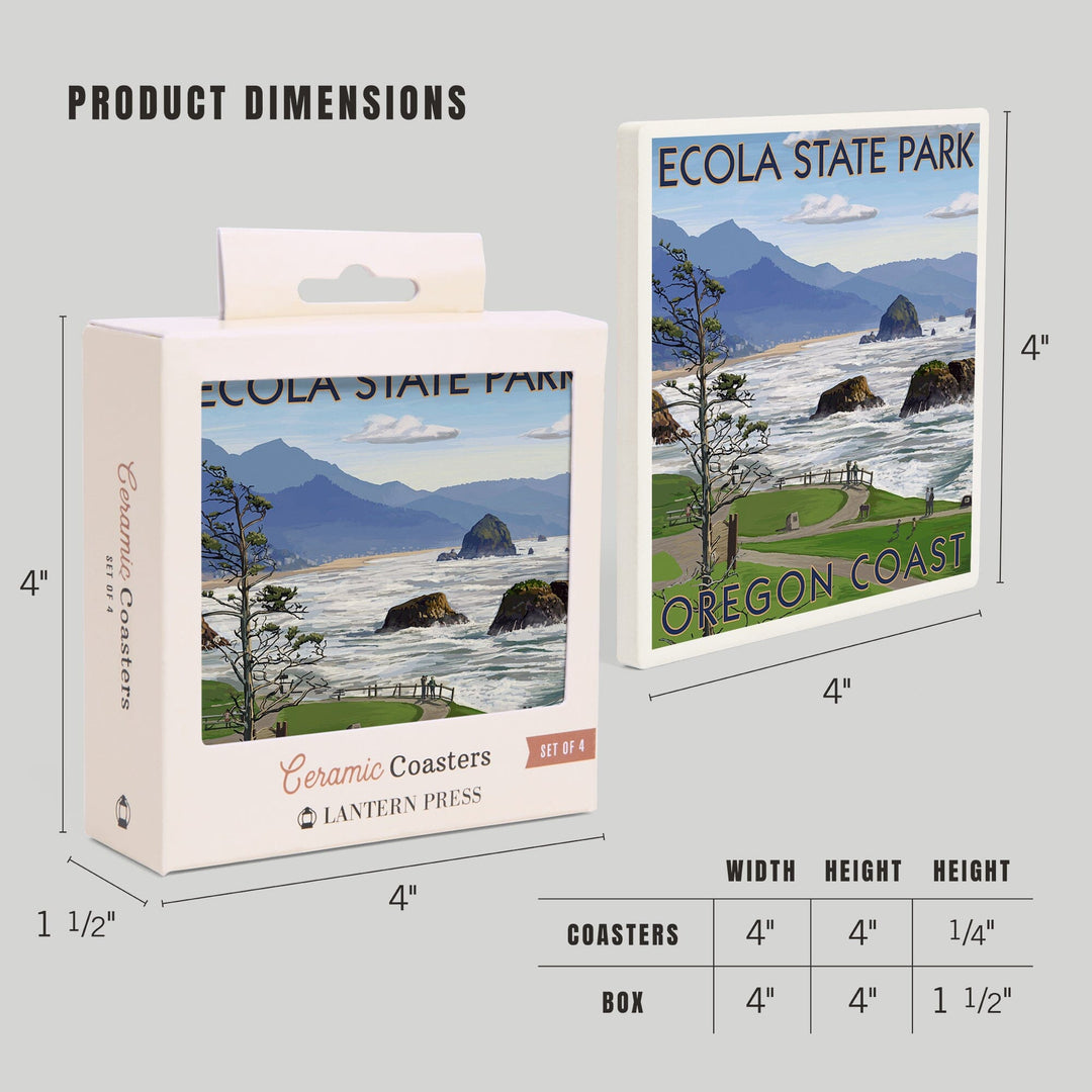 Cannon Beach from Ecola Park, Oregon, Coasters Coasters Lantern Press 