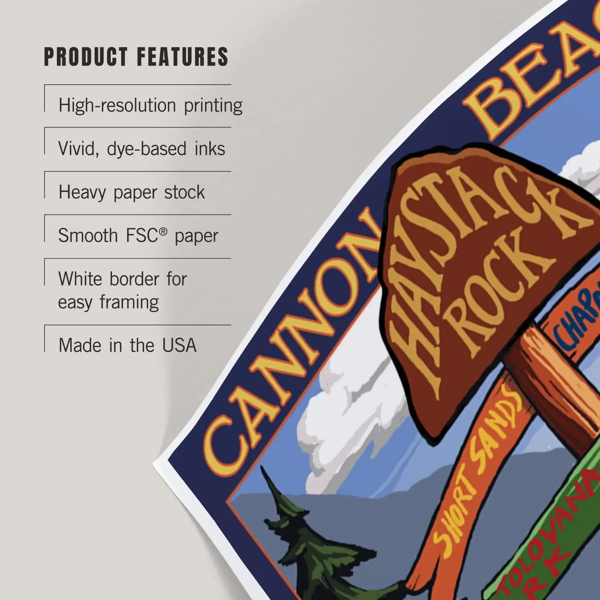 Cannon Beach, Oregon, Destinations Sign art prints, metal signs