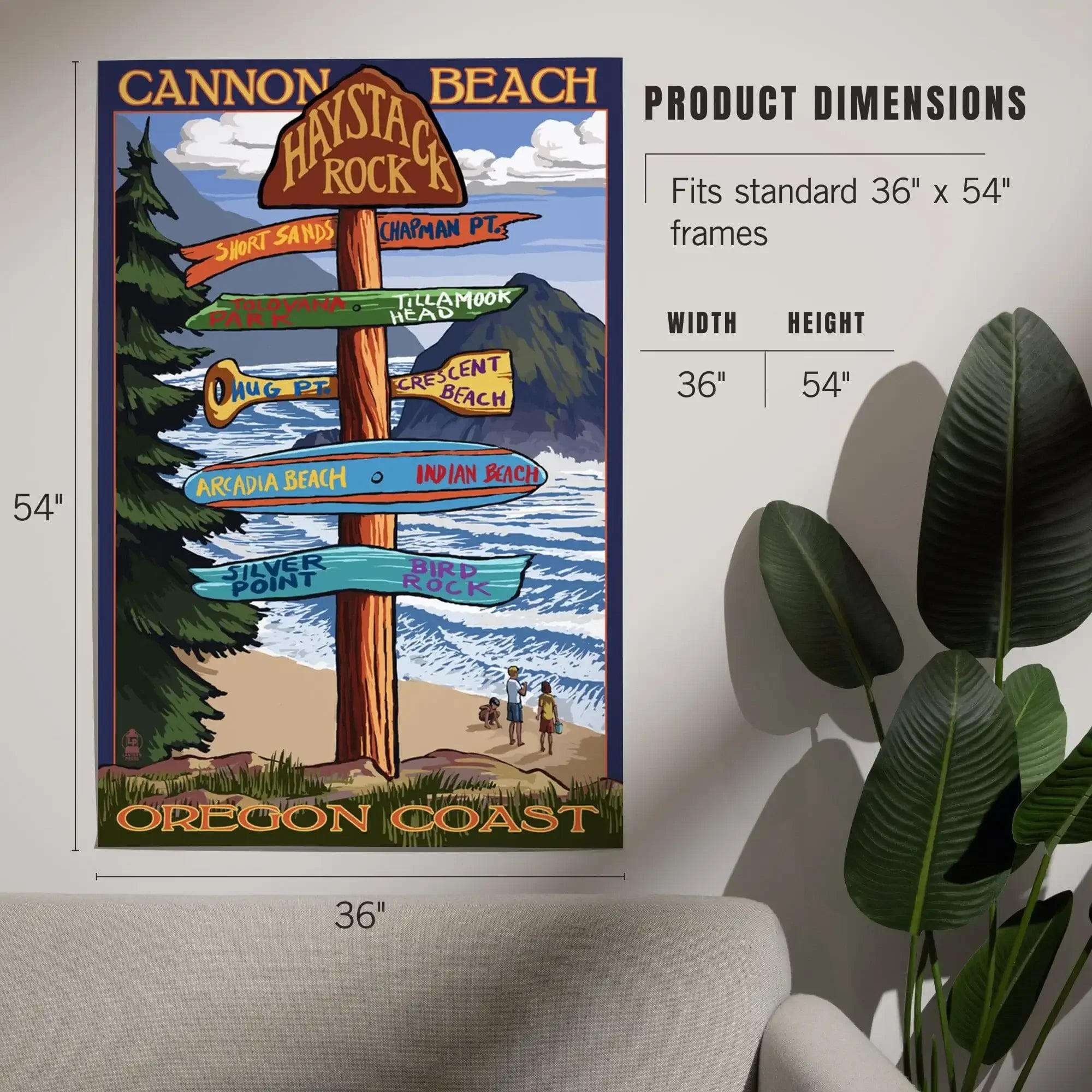 Cannon Beach, Oregon, Destinations Sign art prints, metal signs