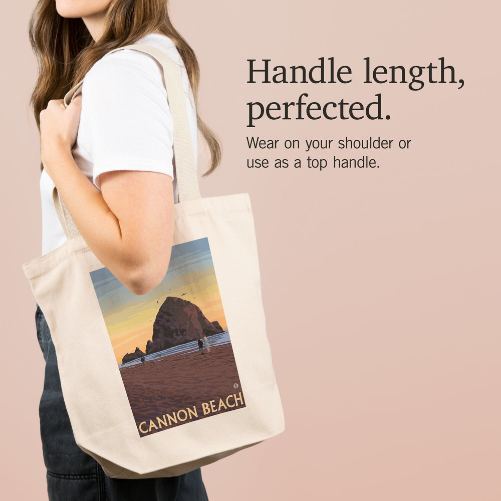 Cannon Beach, Oregon, Haystack Rock, Tote Bag Totes Lantern Press 