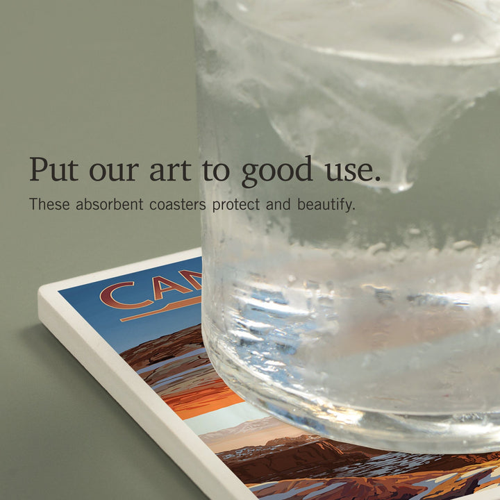 Canyonlands National Park, Utah, Arch, Painterly Series, Coasters Coasters Lantern Press 