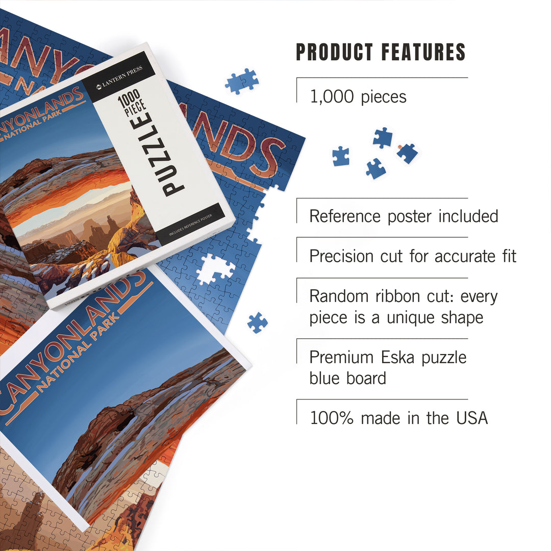 Canyonlands National Park, Utah, Arch, Painterly Series, Jigsaw Puzzle Puzzle Lantern Press 