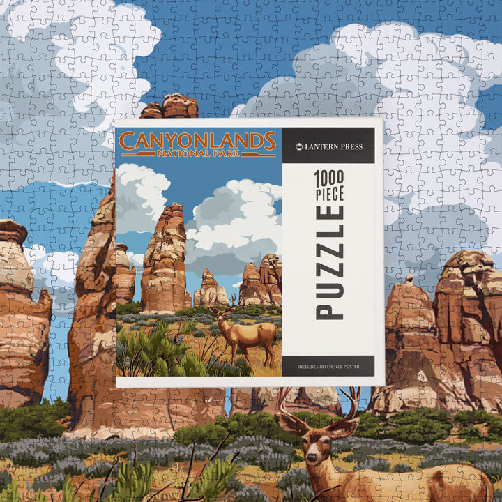 Canyonlands National Park, Utah, Chesler and Deer, Jigsaw Puzzle Puzzle Lantern Press 