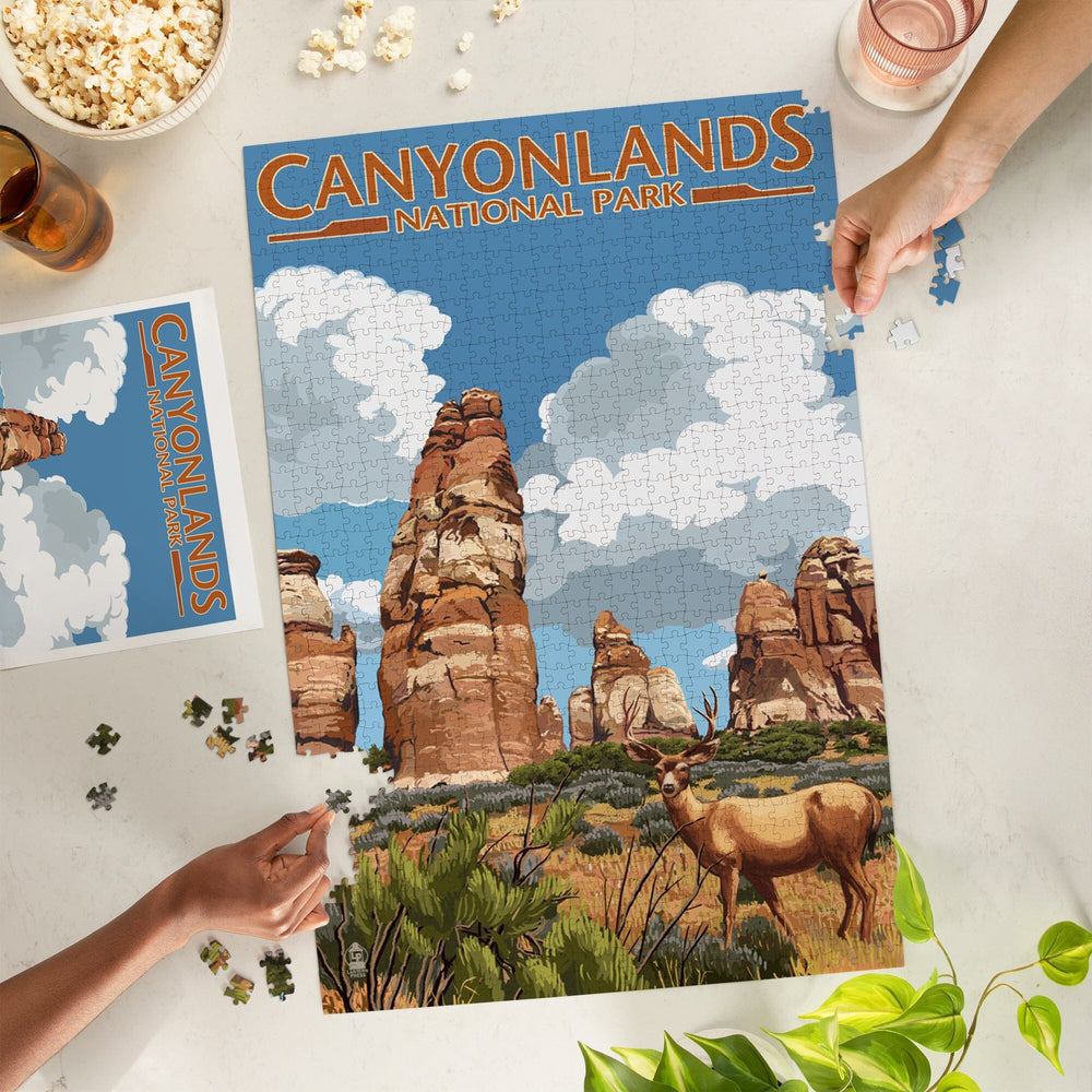 Canyonlands National Park, Utah, Chesler and Deer, Jigsaw Puzzle Puzzle Lantern Press 