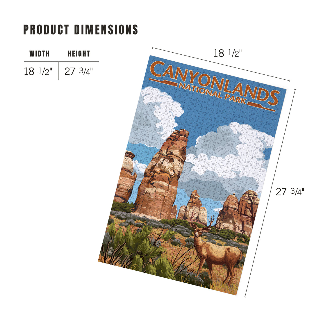 Canyonlands National Park, Utah, Chesler and Deer, Jigsaw Puzzle Puzzle Lantern Press 