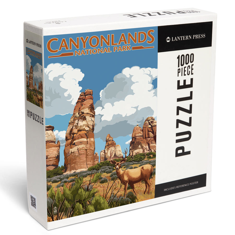 Canyonlands National Park, Utah, Chesler and Deer, Jigsaw Puzzle Puzzle Lantern Press 