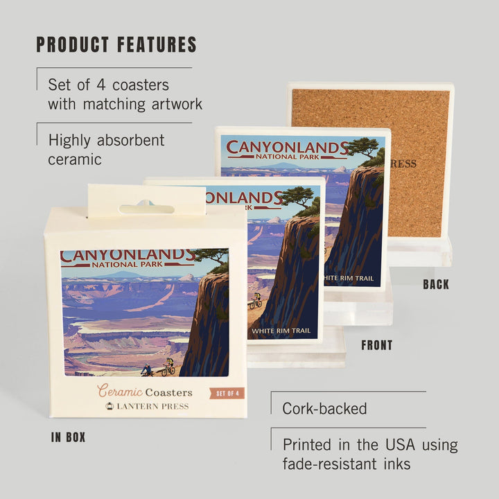 Canyonlands National Park, Utah, Conflunce and Bikers, Coasters Coasters Lantern Press 