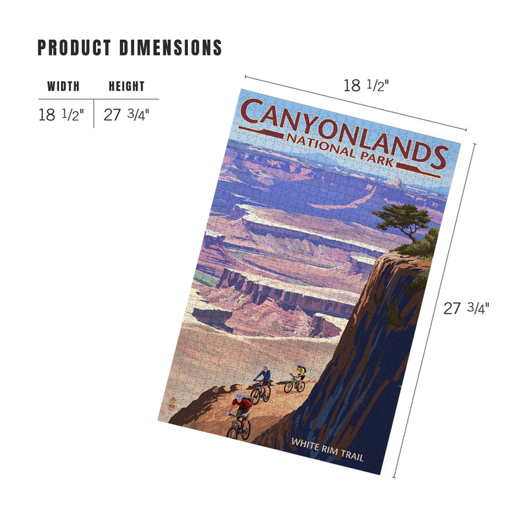 Canyonlands National Park, Utah, Conflunce and Bikers, Jigsaw Puzzle Puzzle Lantern Press 