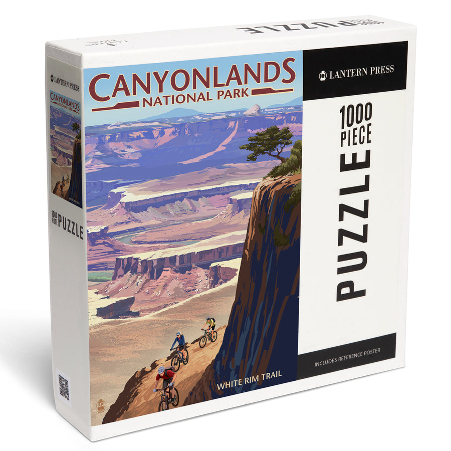 Canyonlands National Park, Utah, Conflunce and Bikers, Jigsaw Puzzle Puzzle Lantern Press 