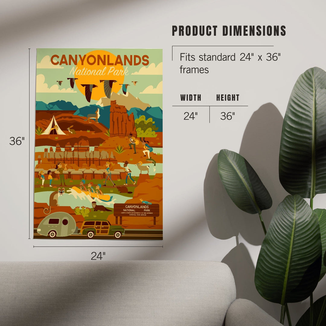Canyonlands National Park, Utah, Geometric National Park Series, Art & Giclee Prints Art Lantern Press 