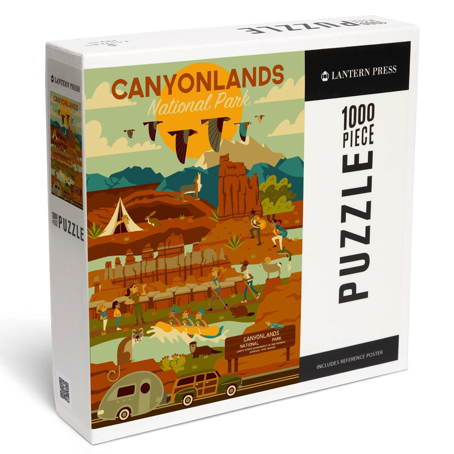Canyonlands National Park, Utah, Geometric National Park Series, Jigsaw Puzzle Puzzle Lantern Press 