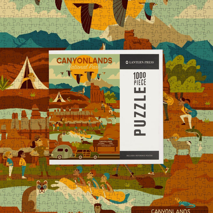 Canyonlands National Park, Utah, Geometric National Park Series, Jigsaw Puzzle Puzzle Lantern Press 