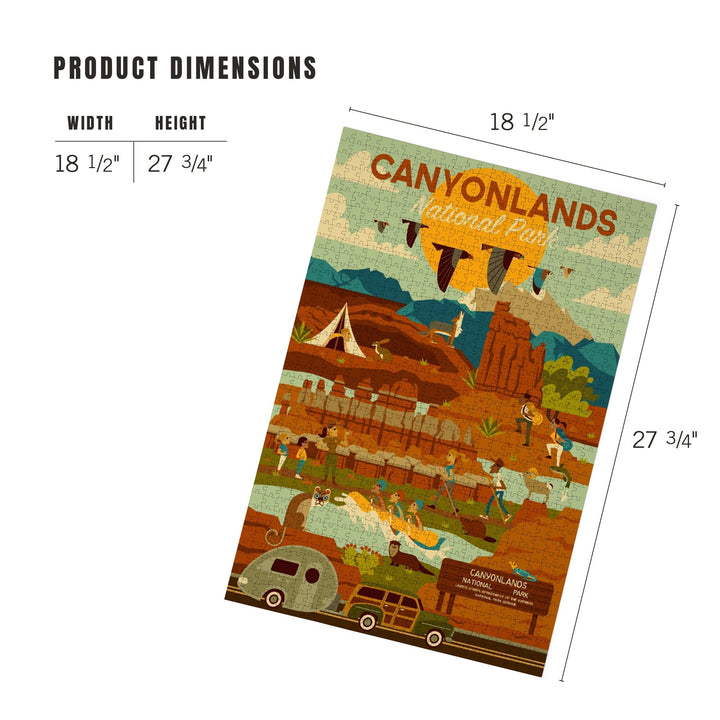 Canyonlands National Park, Utah, Geometric National Park Series, Jigsaw Puzzle Puzzle Lantern Press 