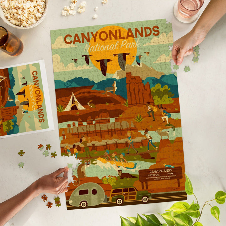 Canyonlands National Park, Utah, Geometric National Park Series, Jigsaw Puzzle Puzzle Lantern Press 