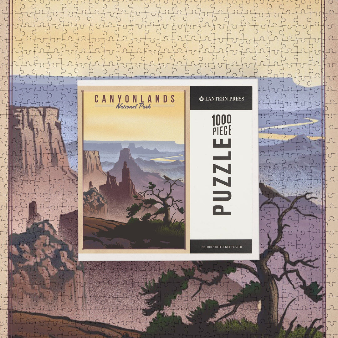Canyonlands National Park, Utah, Lithograph National Park Series, Jigsaw Puzzle Puzzle Lantern Press 