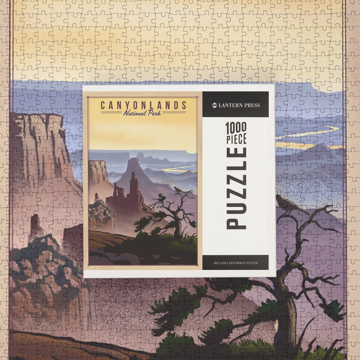 Canyonlands National Park, Utah, Lithograph National Park Series, Jigsaw Puzzle Puzzle Lantern Press 