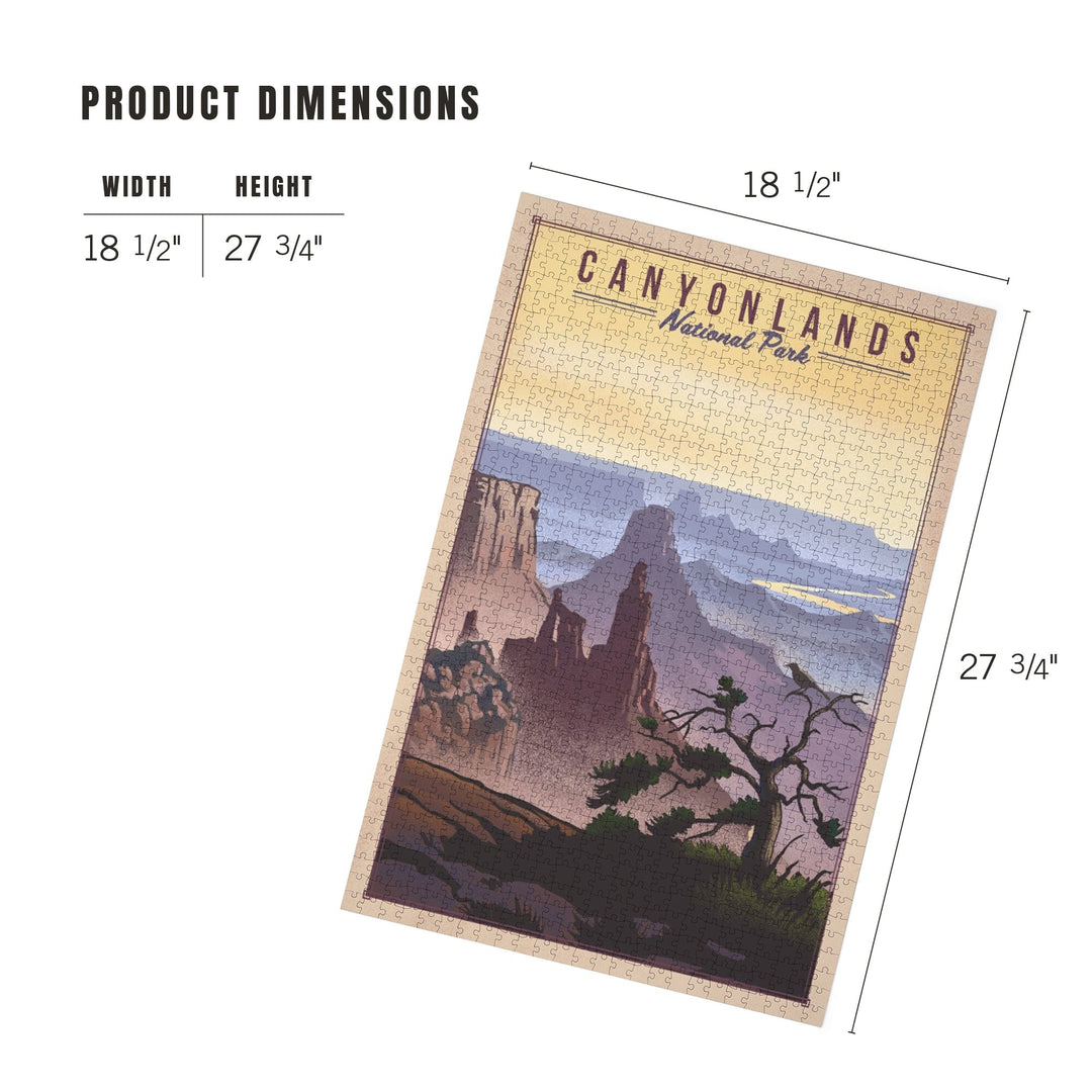 Canyonlands National Park, Utah, Lithograph National Park Series, Jigsaw Puzzle Puzzle Lantern Press 