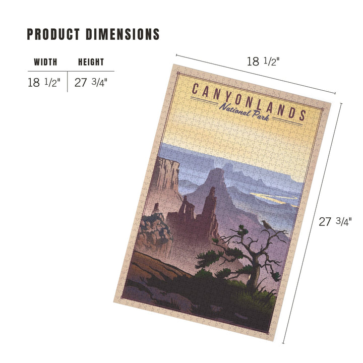 Canyonlands National Park, Utah, Lithograph National Park Series, Jigsaw Puzzle Puzzle Lantern Press 