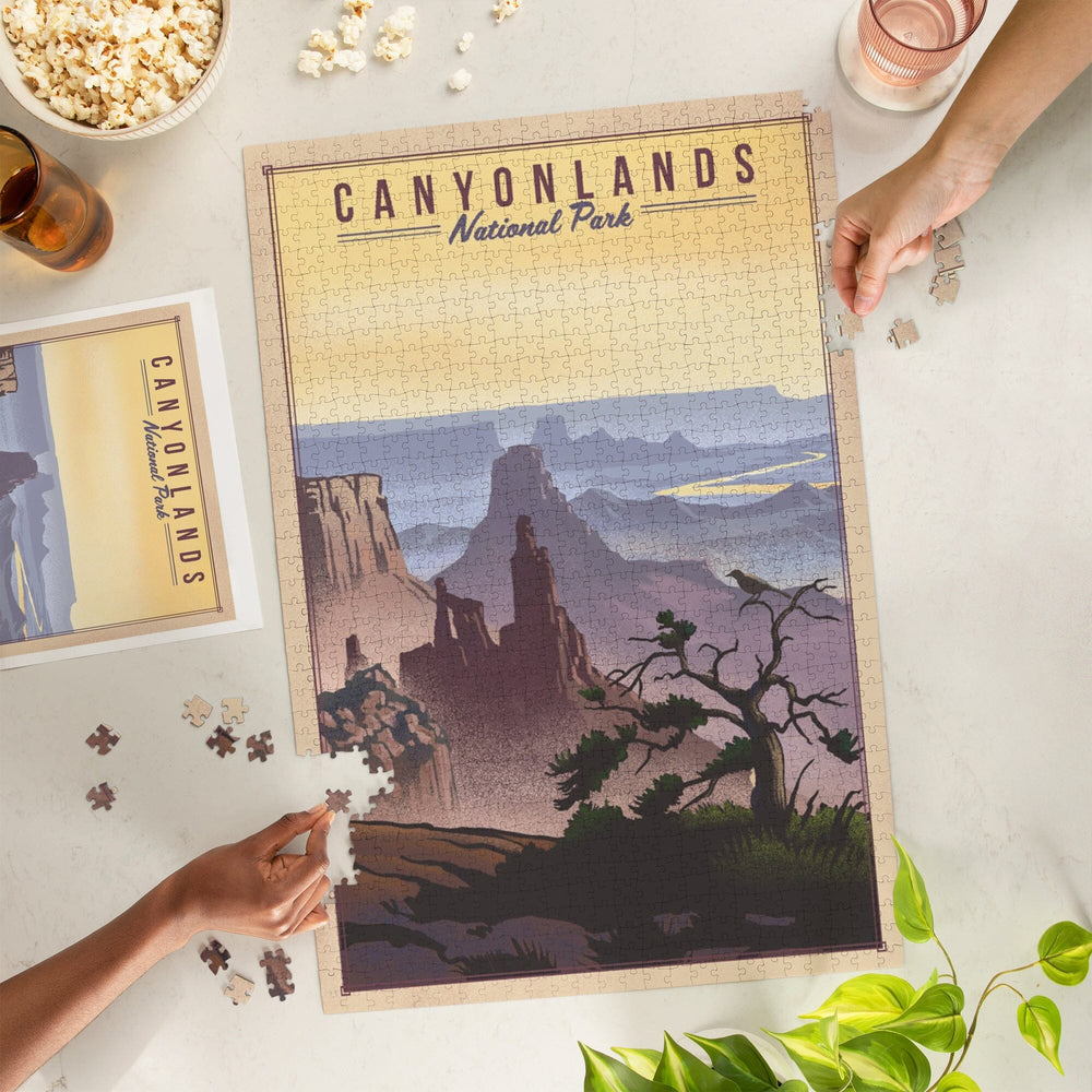 Canyonlands National Park, Utah, Lithograph National Park Series, Jigsaw Puzzle Puzzle Lantern Press 