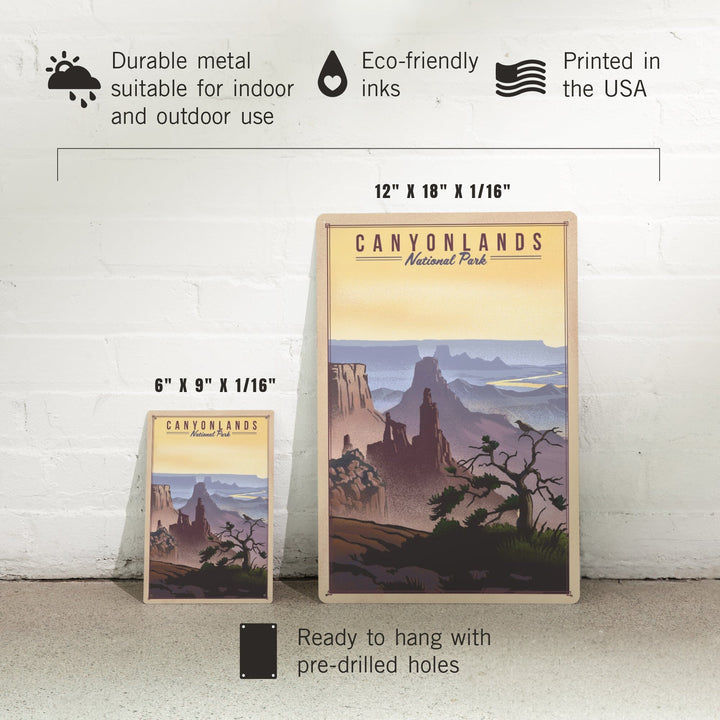 Canyonlands National Park, Utah, Lithograph National Park Series, Metal Signs Metal Lantern Press 