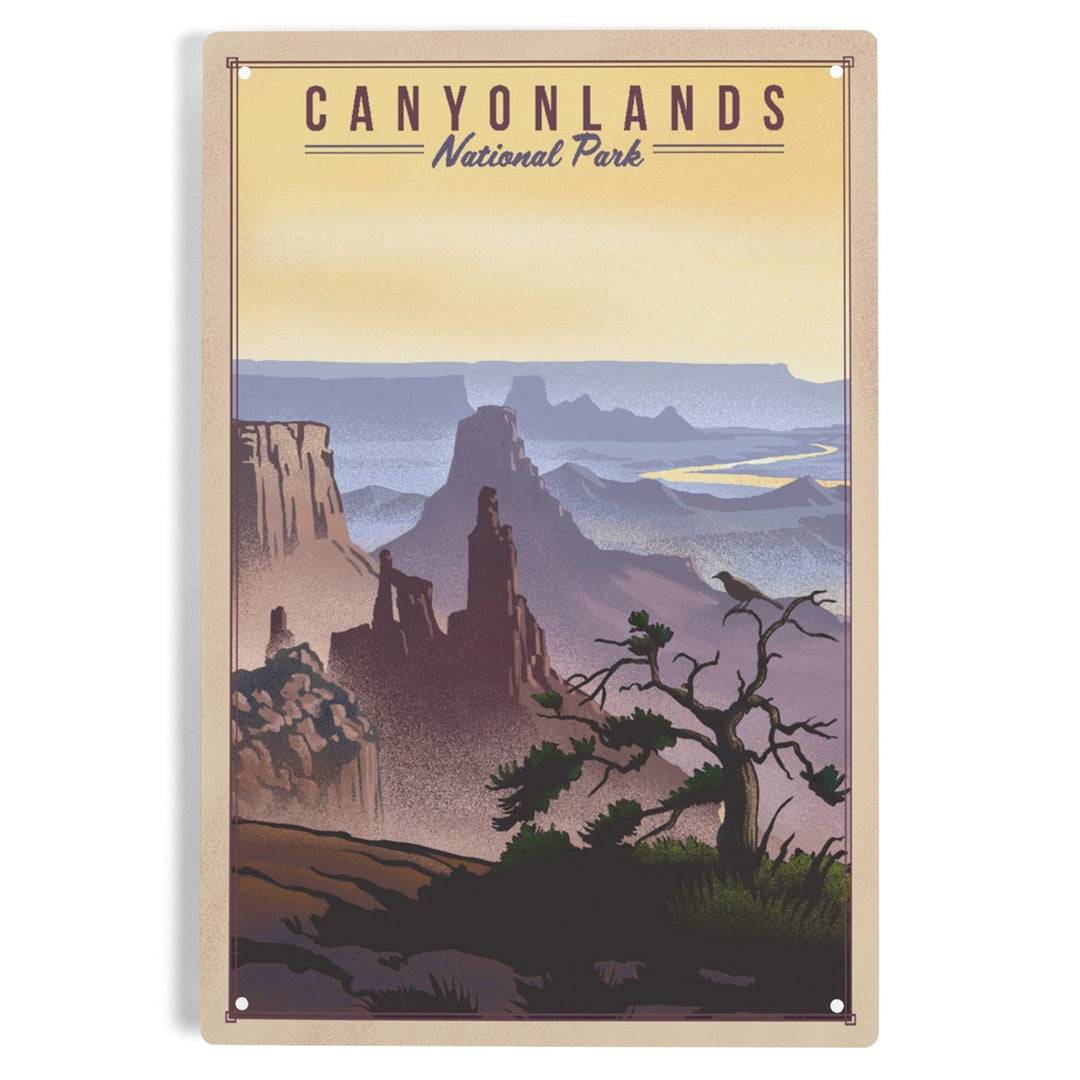 Canyonlands National Park, Utah, Lithograph National Park Series, Metal Signs Metal Lantern Press 