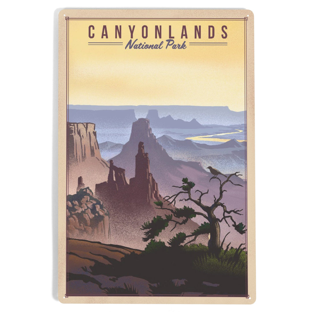 Canyonlands National Park, Utah, Lithograph National Park Series, Metal Signs Metal Lantern Press 