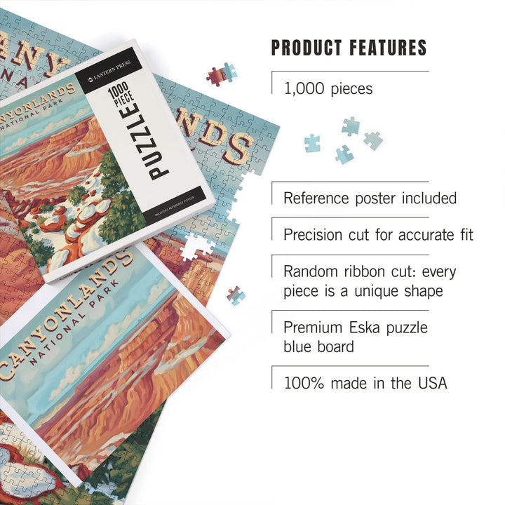 Canyonlands National Park, Utah, Oil Painting, Jigsaw Puzzle Puzzle Lantern Press 