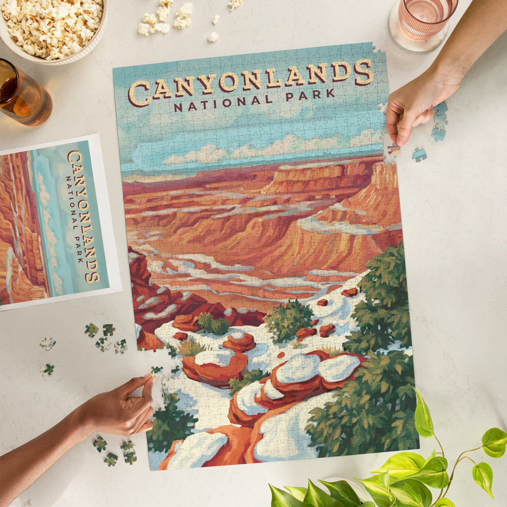Canyonlands National Park, Utah, Oil Painting, Jigsaw Puzzle Puzzle Lantern Press 