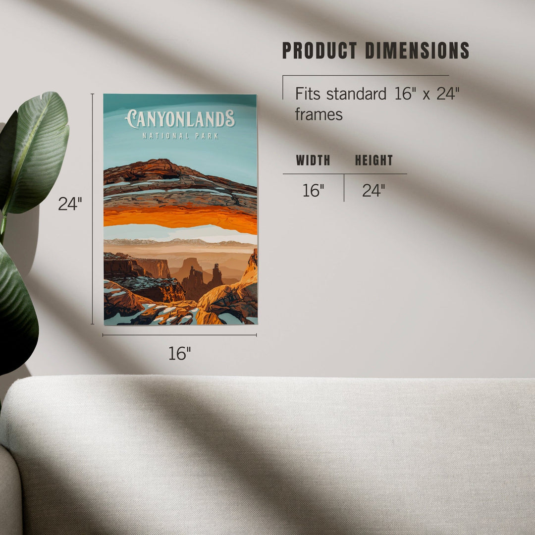 Canyonlands National Park, Utah, Painterly National Park Series, Art & Giclee Prints - Lantern Press