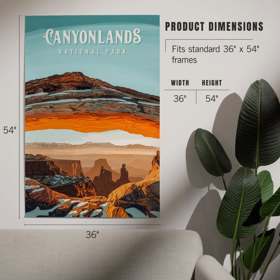 Canyonlands National Park, Utah, Painterly National Park Series, Art & Giclee Prints - Lantern Press